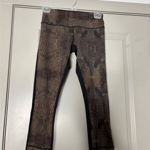 Lululemon Brown Patterned Capri Leggings